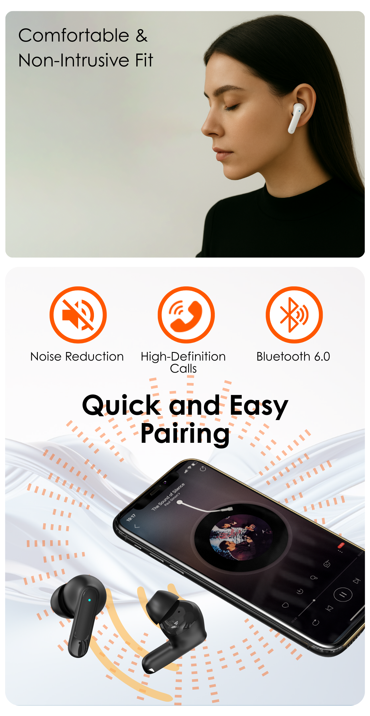 Noise Cancellation Earbuds Feature 2